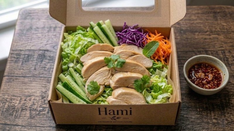 Ức gà luộc