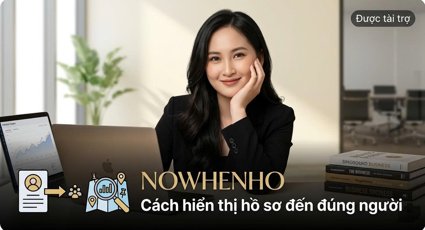 Banner giới thiệu tính năng quảng cáo tiếp cận hồ sơ Now Ads trên Nowhenho