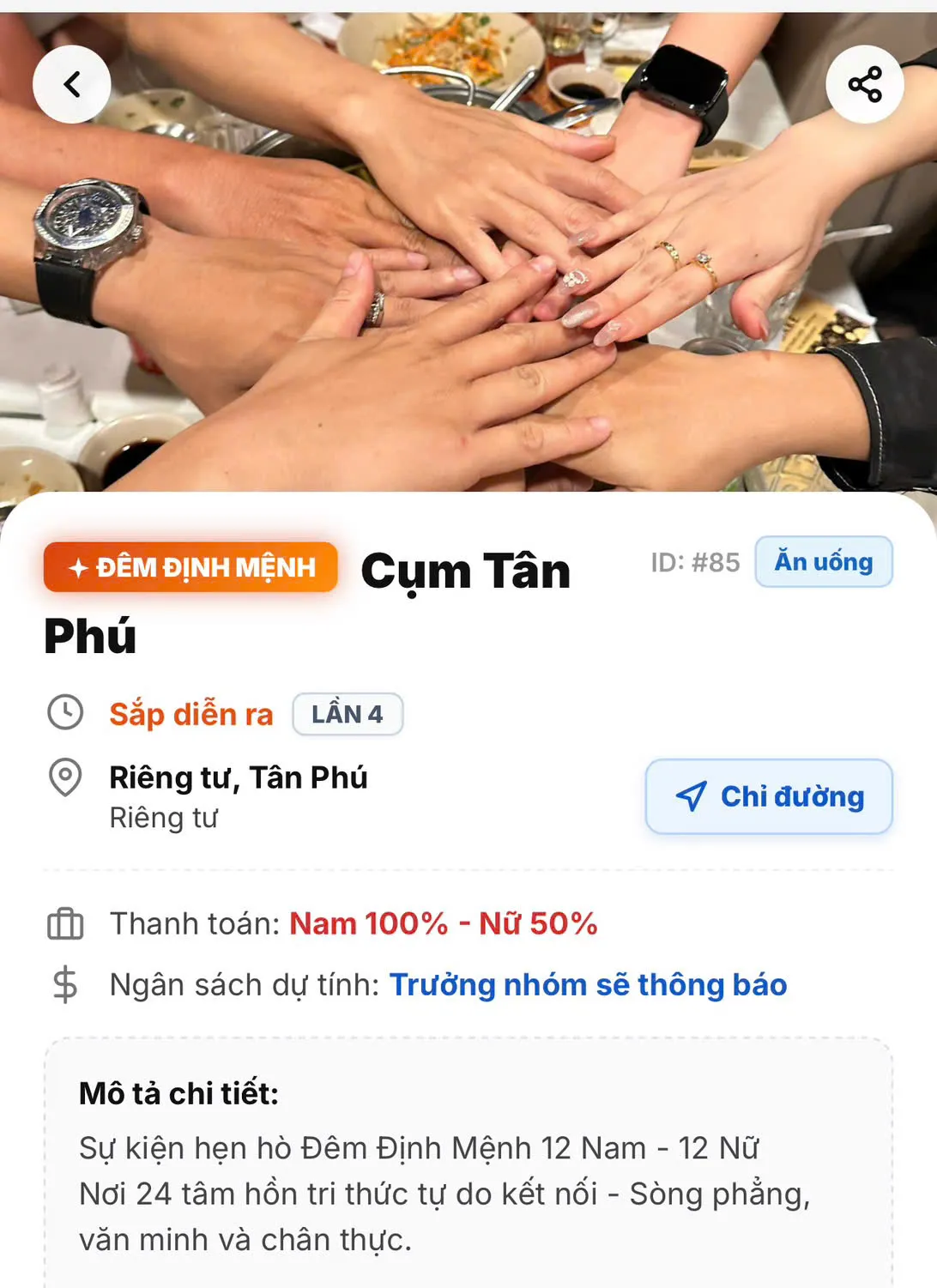 Thông tin chi tiết quy tắc thanh toán sòng phẳng tại sự kiện Đêm Định Mệnh
